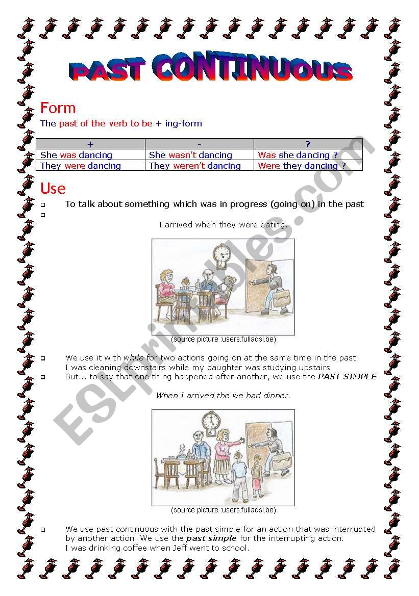 Past Continuous worksheet