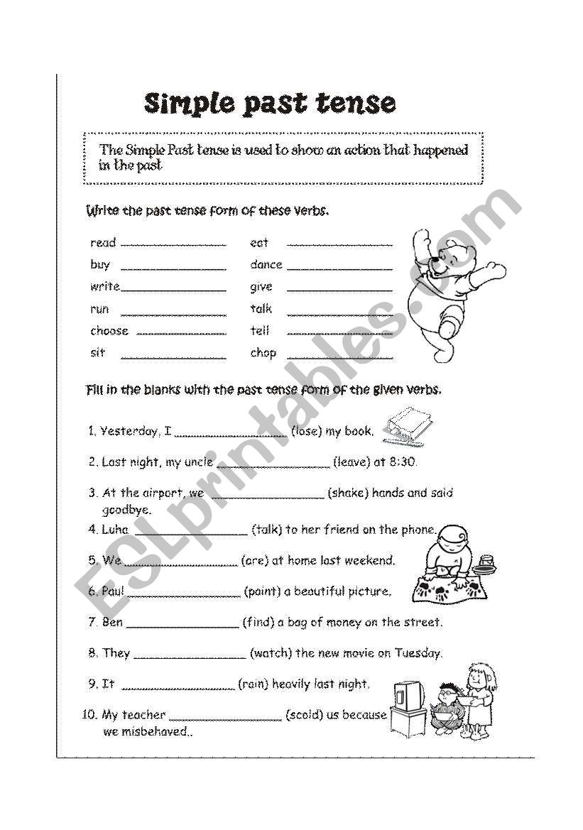 Simple Past Tense worksheet