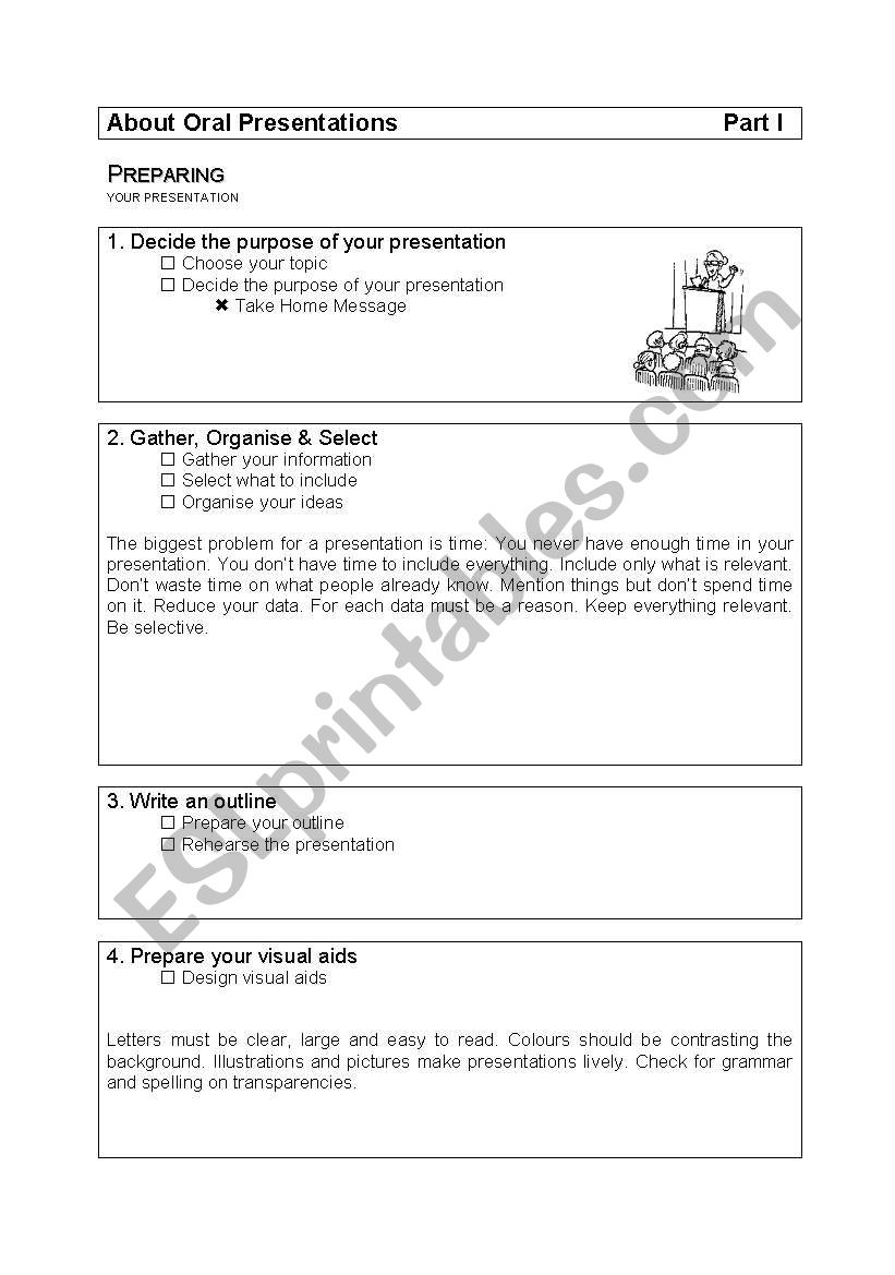 presentation preparation worksheet