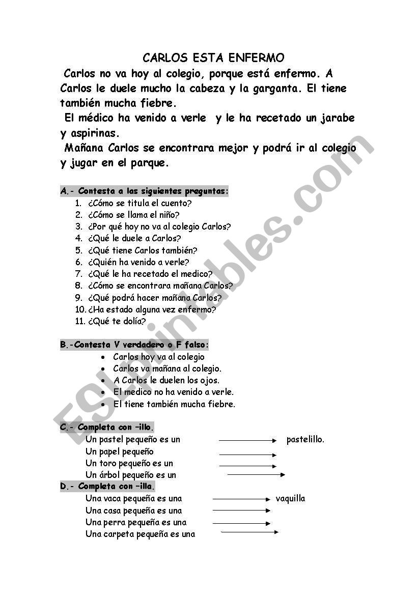 lectura worksheet