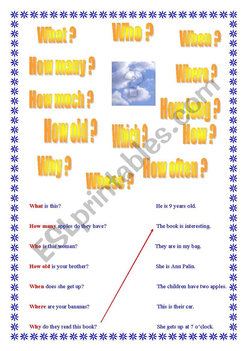 Question Words - ESL worksheet by Nelssa