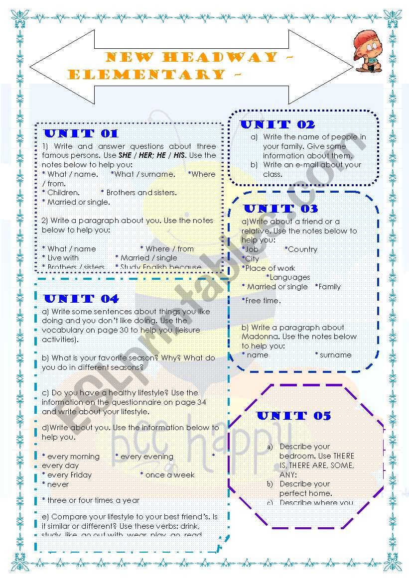 Headway - elementary -units 01 to 07