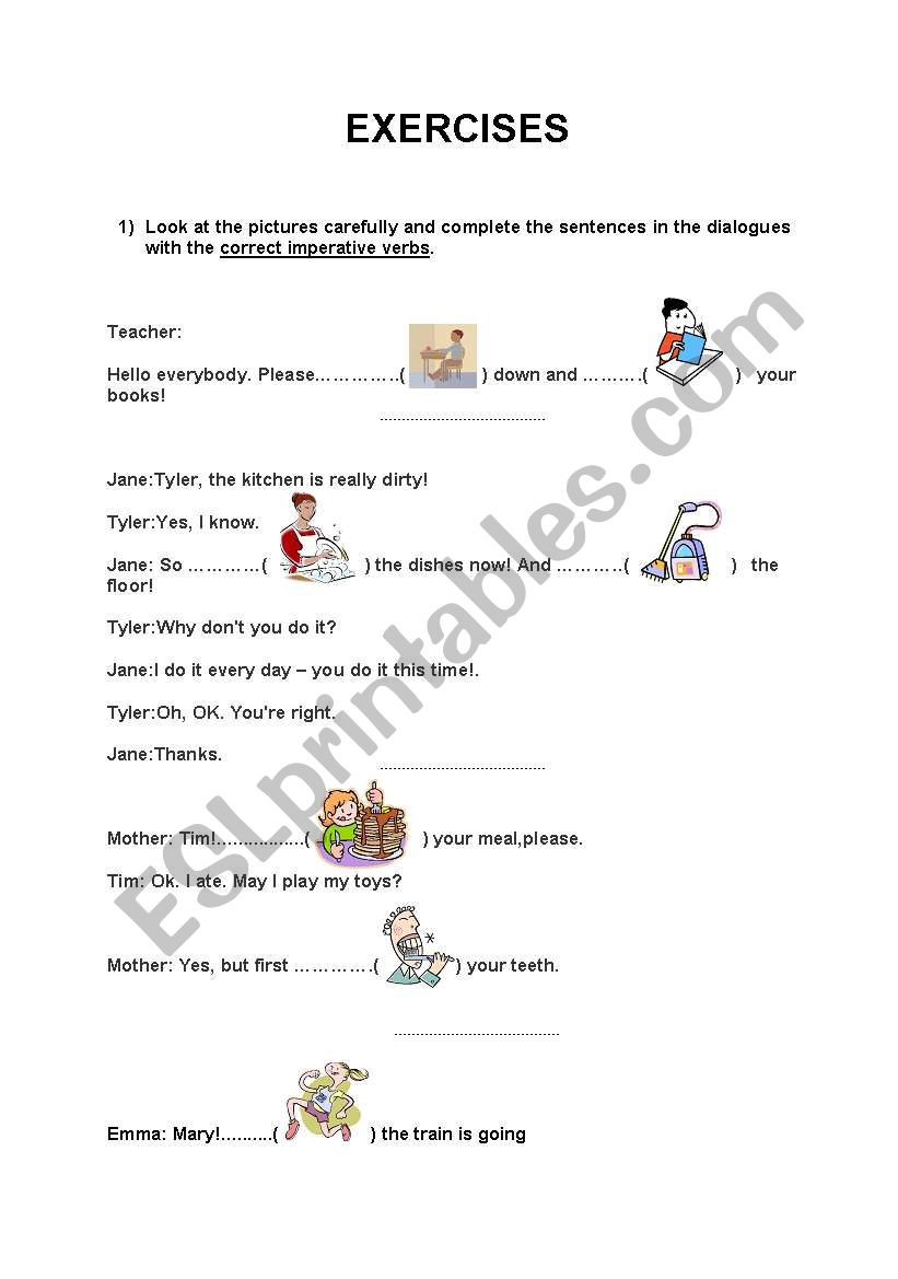 Imperatives worksheet