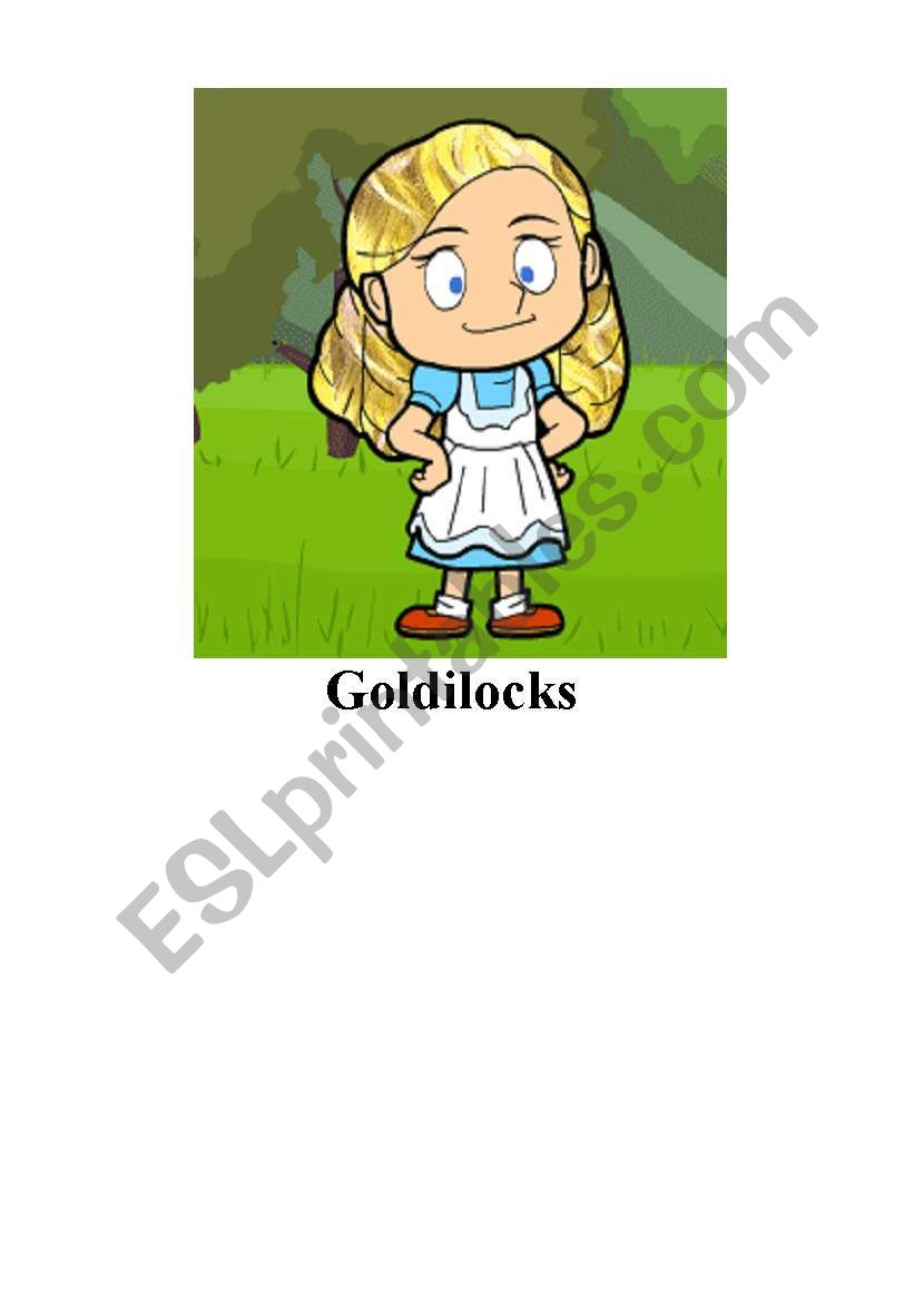 goldilocks worksheet