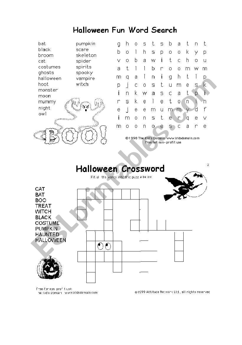 halloween worksheet