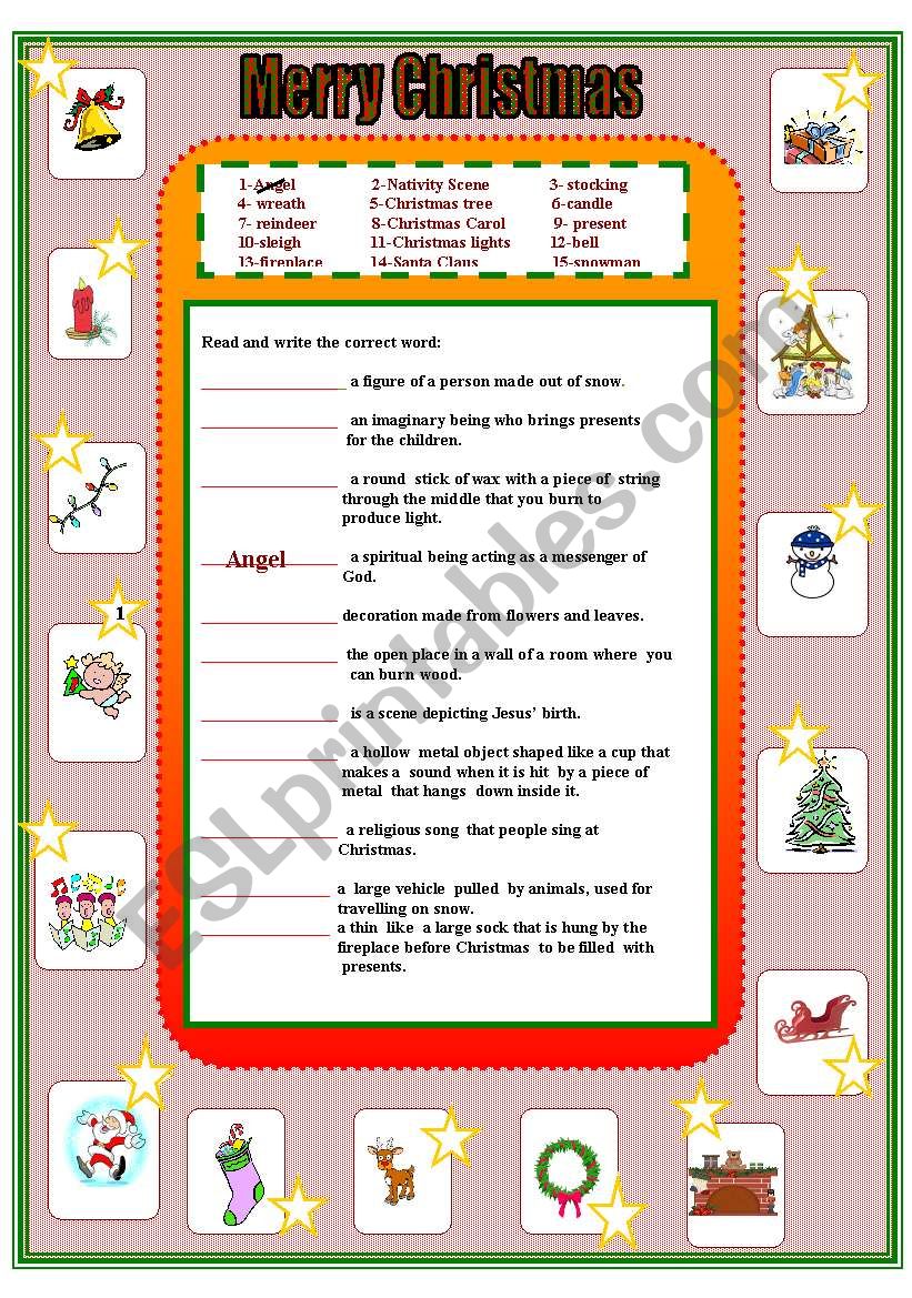 Christmas worksheet worksheet