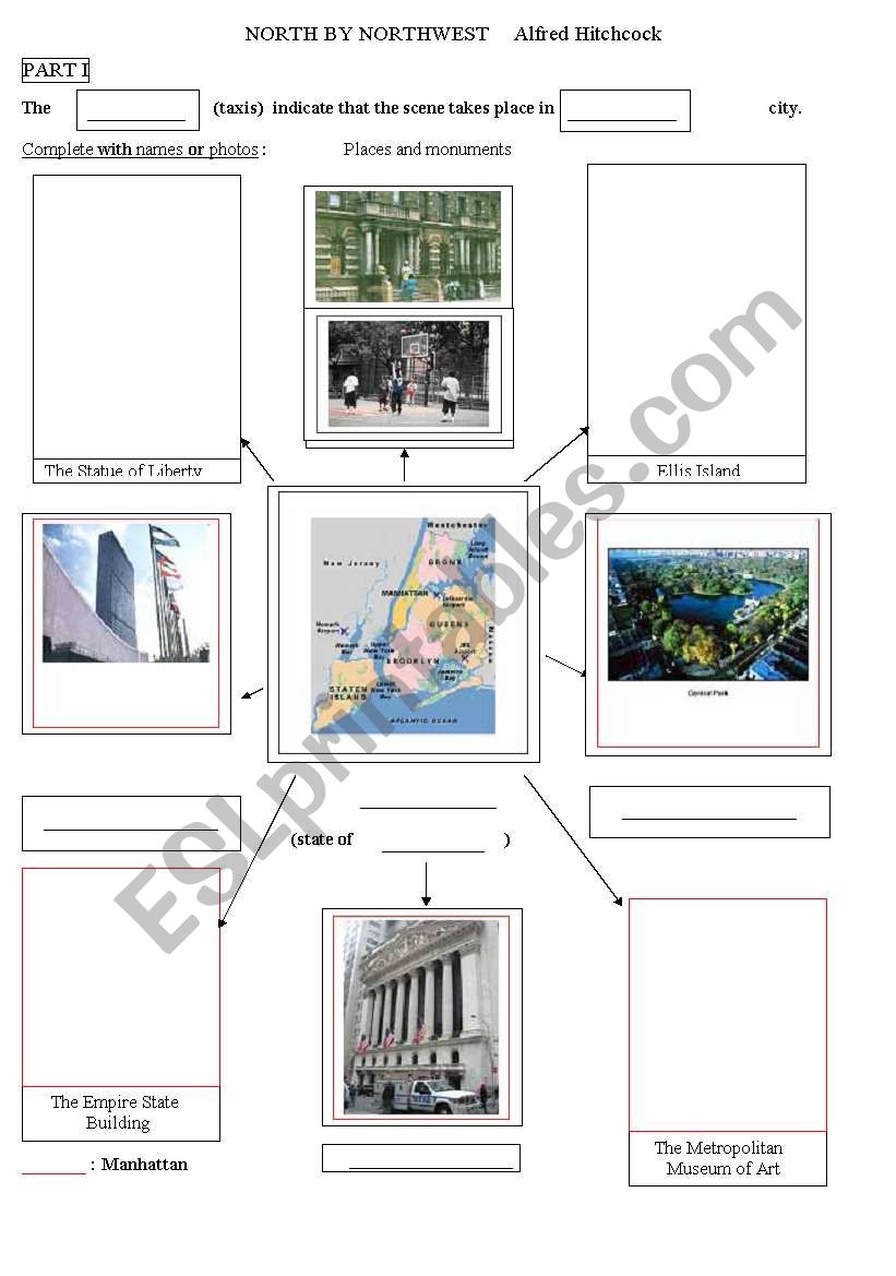 North By Northwest computer worksheet part 1