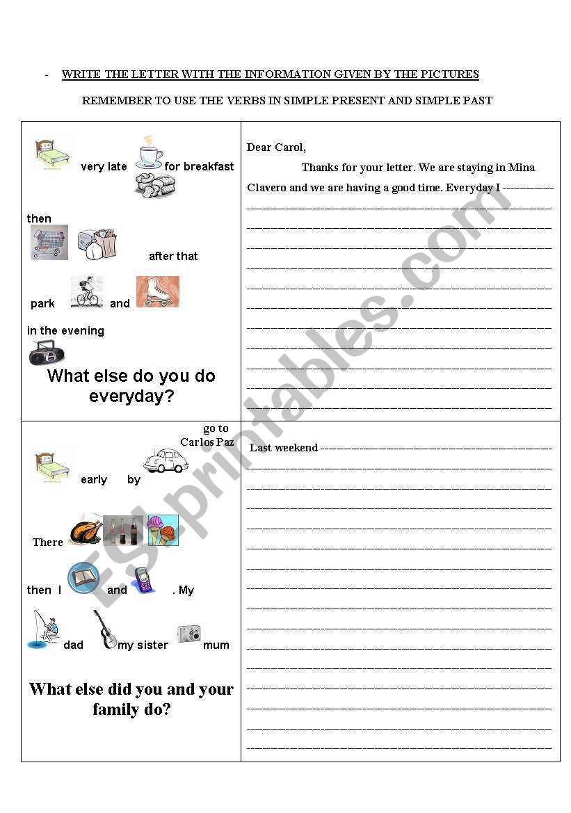  Write a letter worksheet
