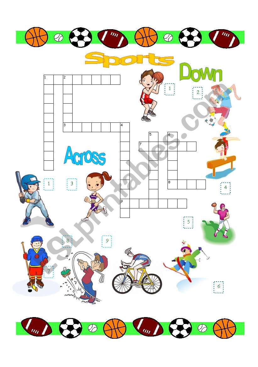 Sports Crossword worksheet