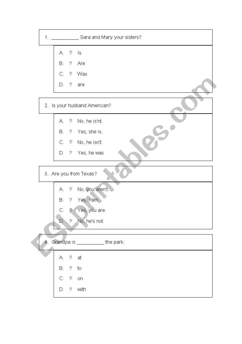 English Grammer Exercise worksheet