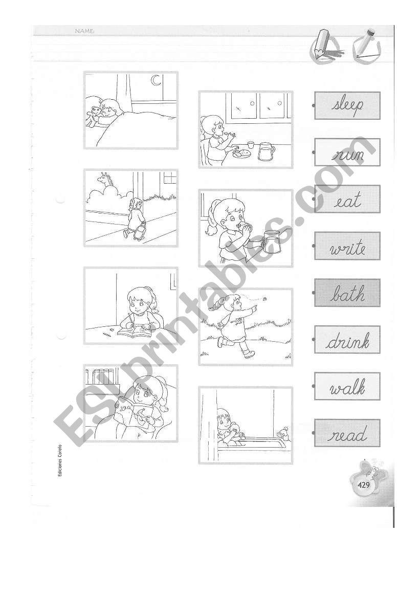 actions worksheet