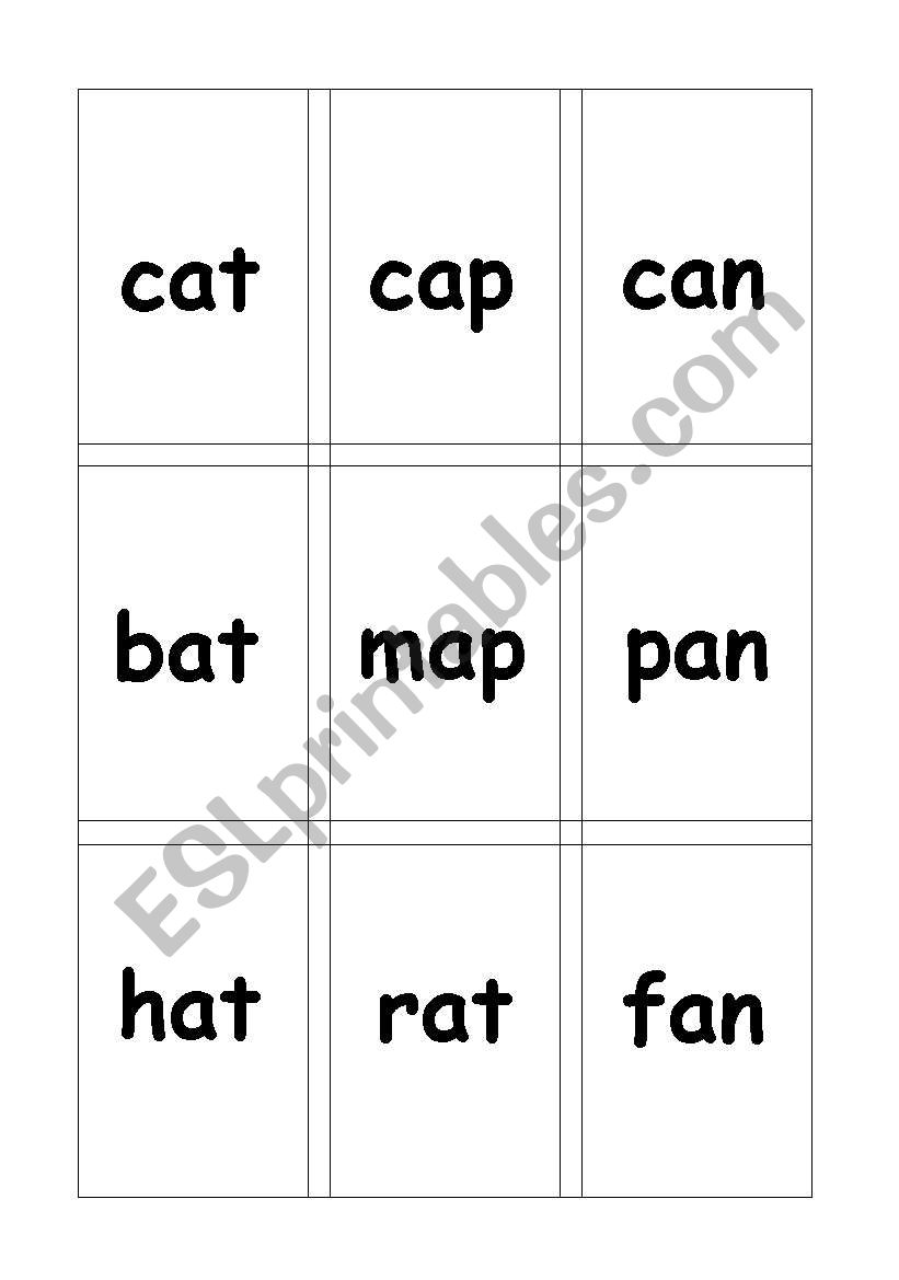 Matching cards (a sound) worksheet