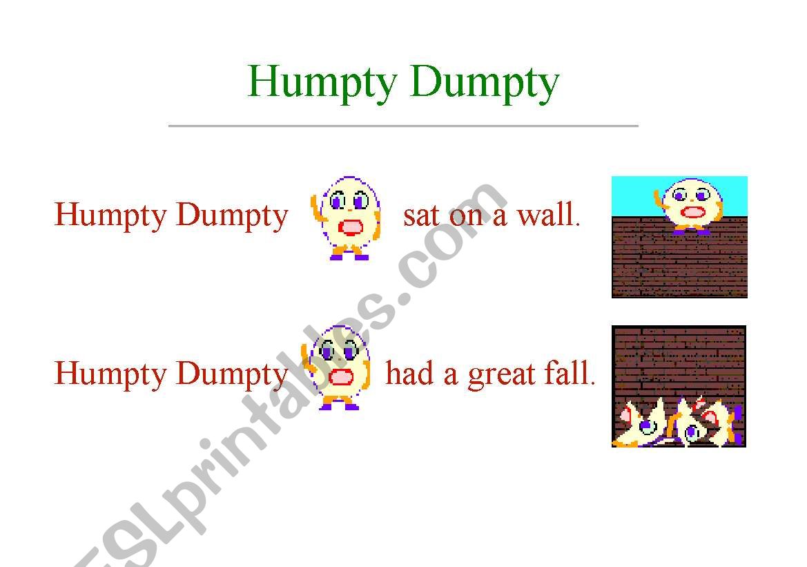 humpty dumpty worksheet