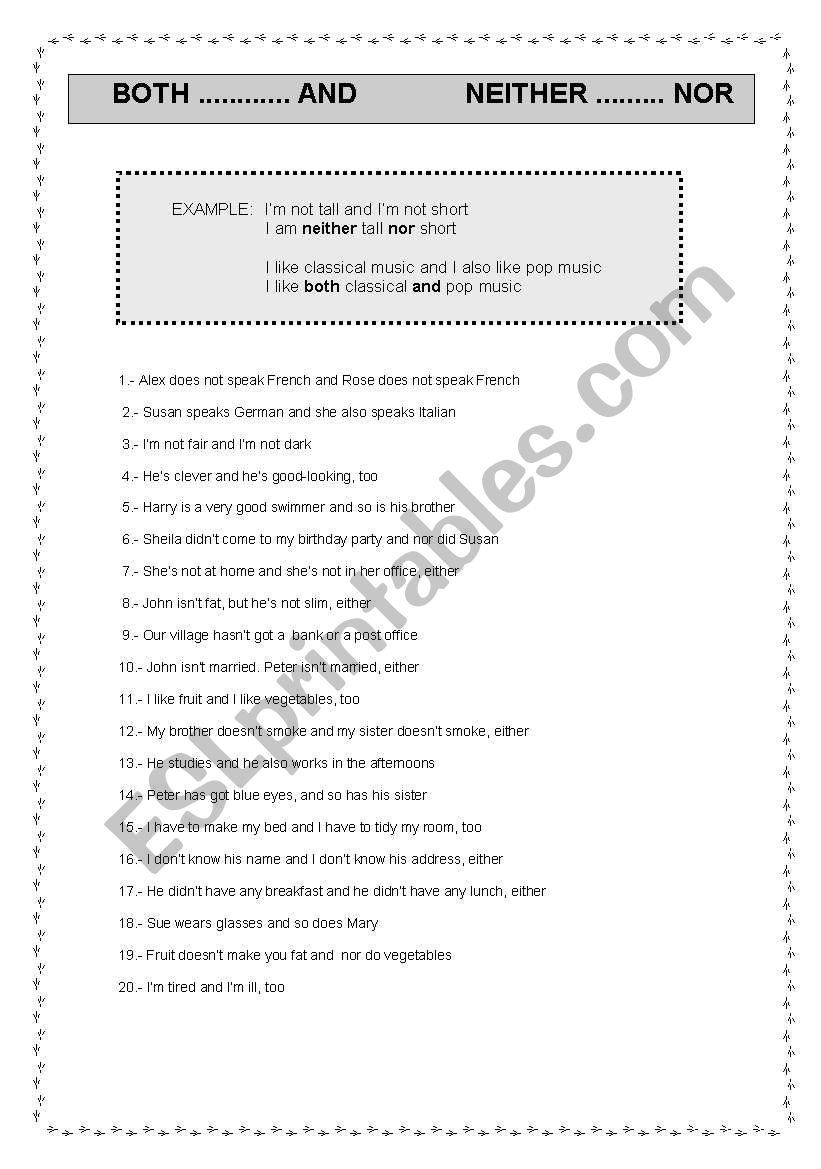 Determiners worksheet