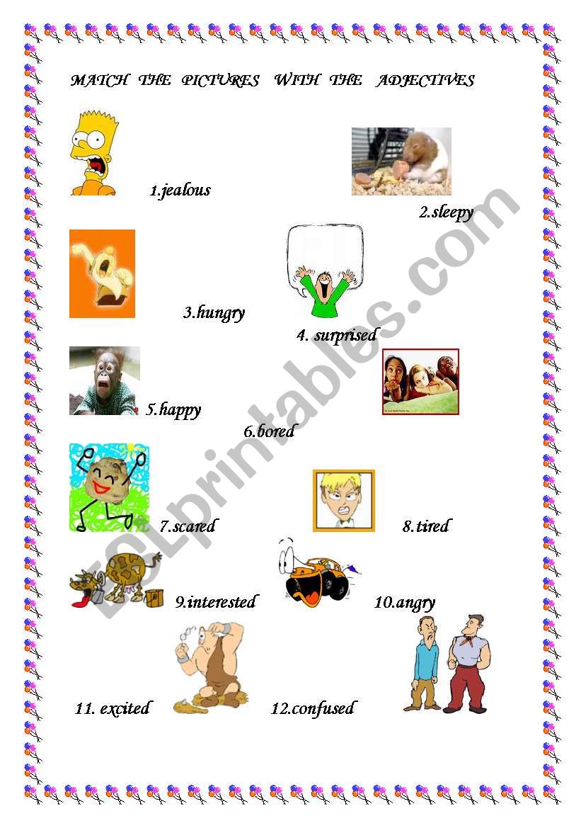 ADJECTIVES-DESCRIBING PEOPLE & FEELINGSwith answer key