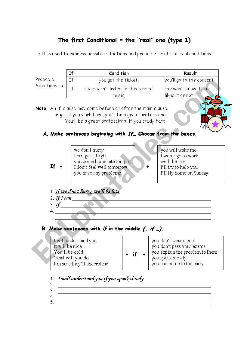 Conditional sentences - type I