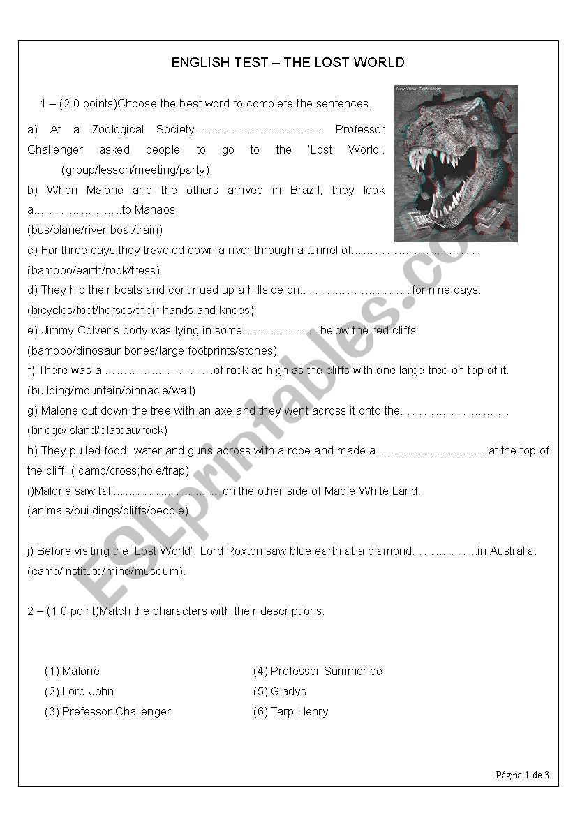 ENGLIS TEST worksheet