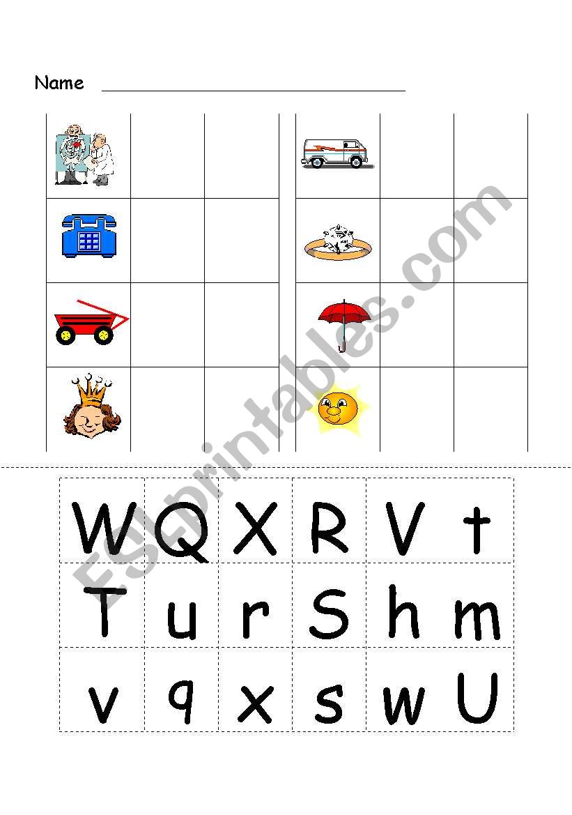 choose the right letter worksheet