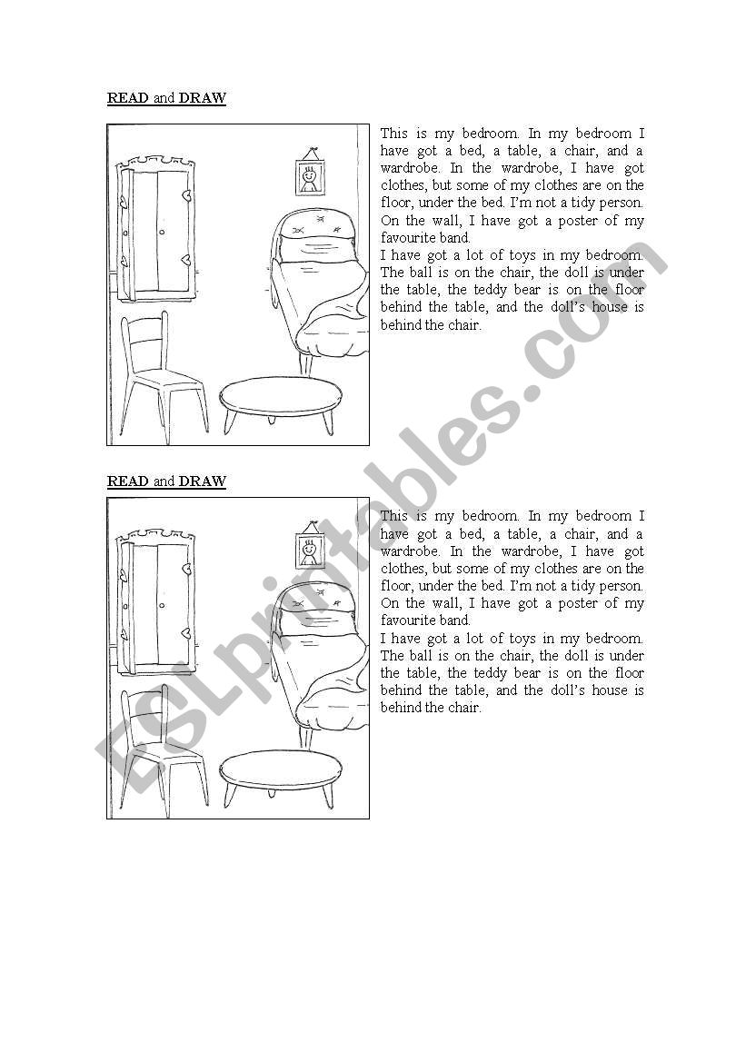 Read and draw worksheet