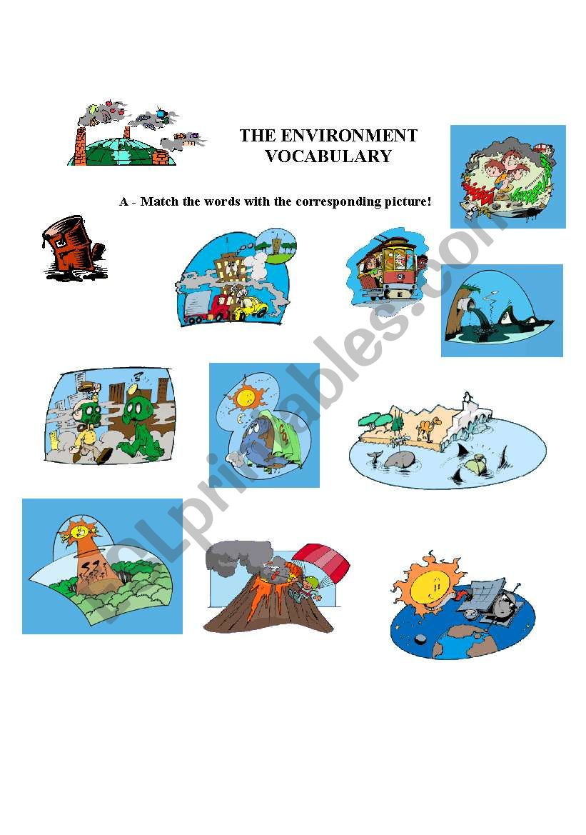 environment vocabulary worksheet