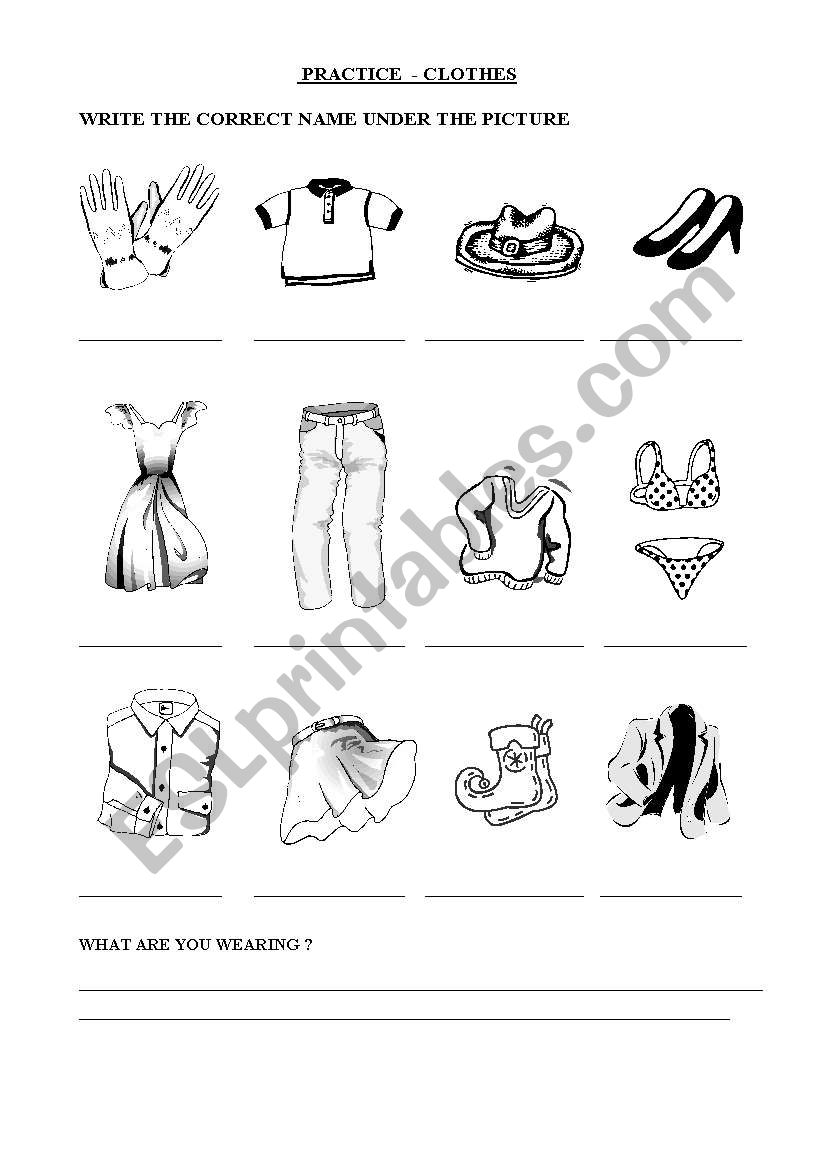 Clothes / this / these worksheet