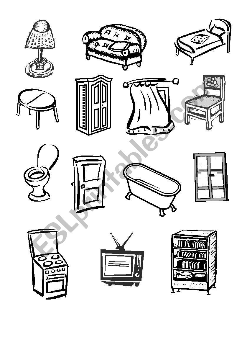 House Furniture worksheet