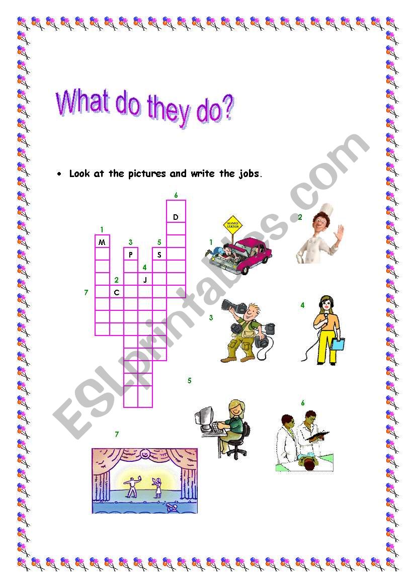 Jobs worksheet