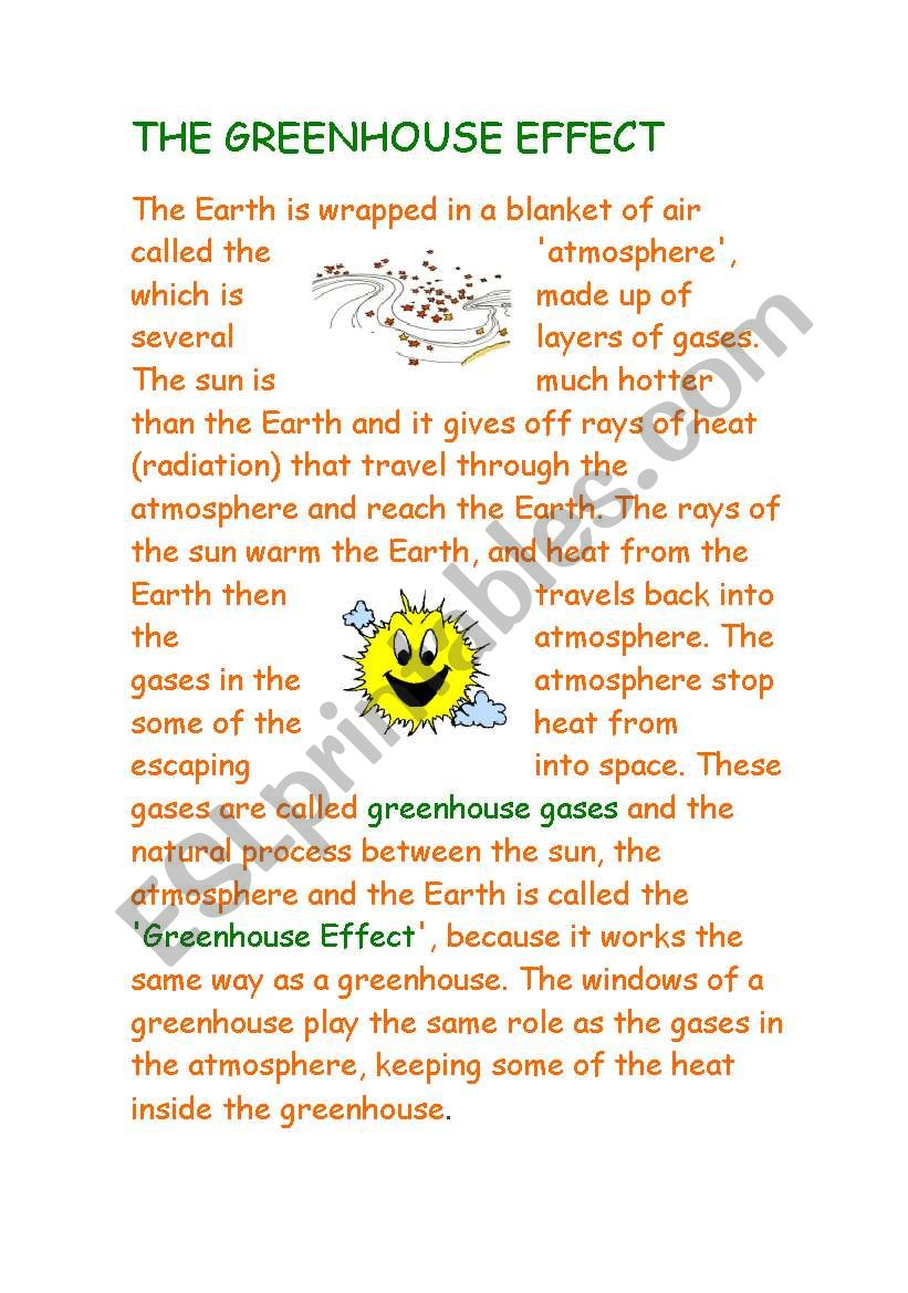 the greenhouse effect worksheet