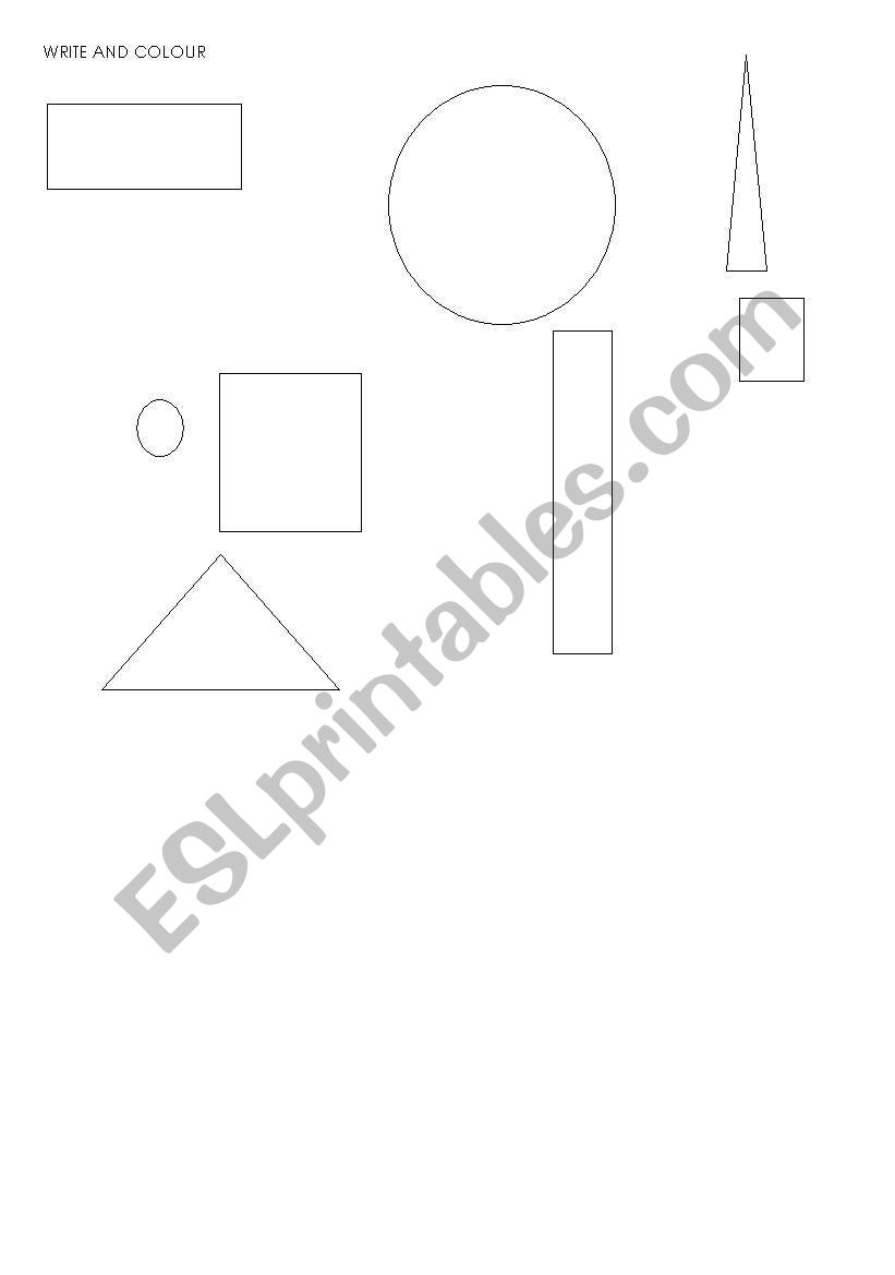 SHAPES TWO PAGES worksheet