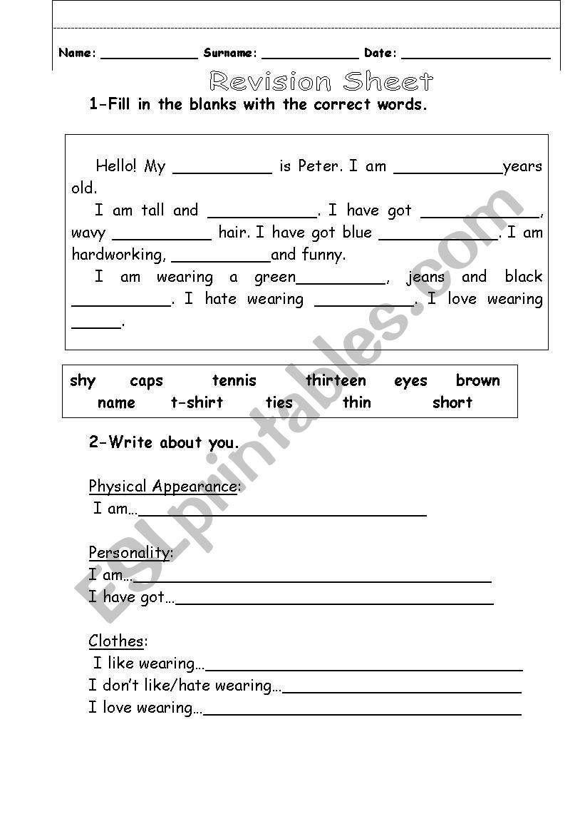 Physical description/Personality