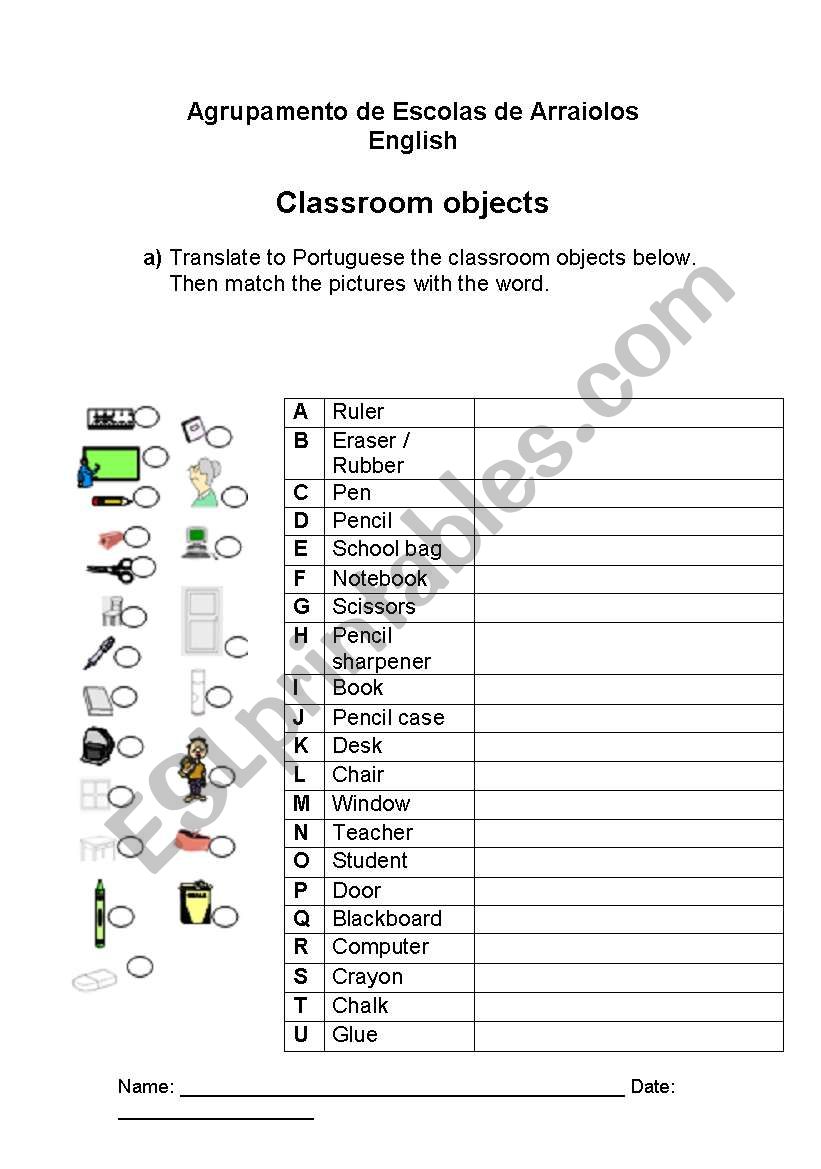 classroom worksheet