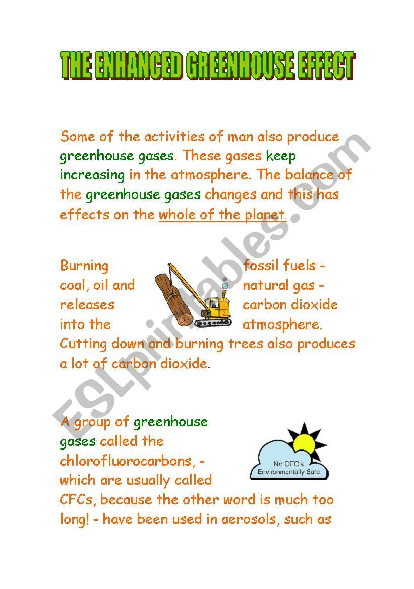 the greenhouse effect (2) worksheet