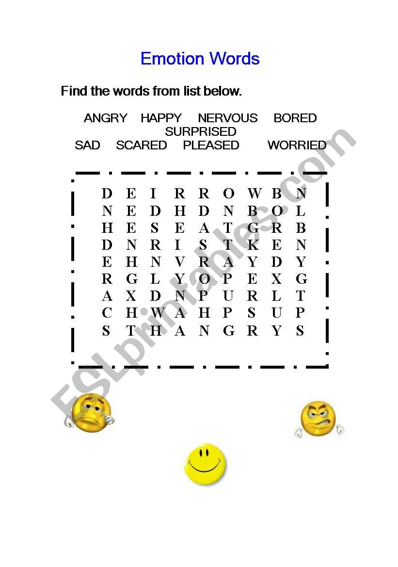Words Search worksheet