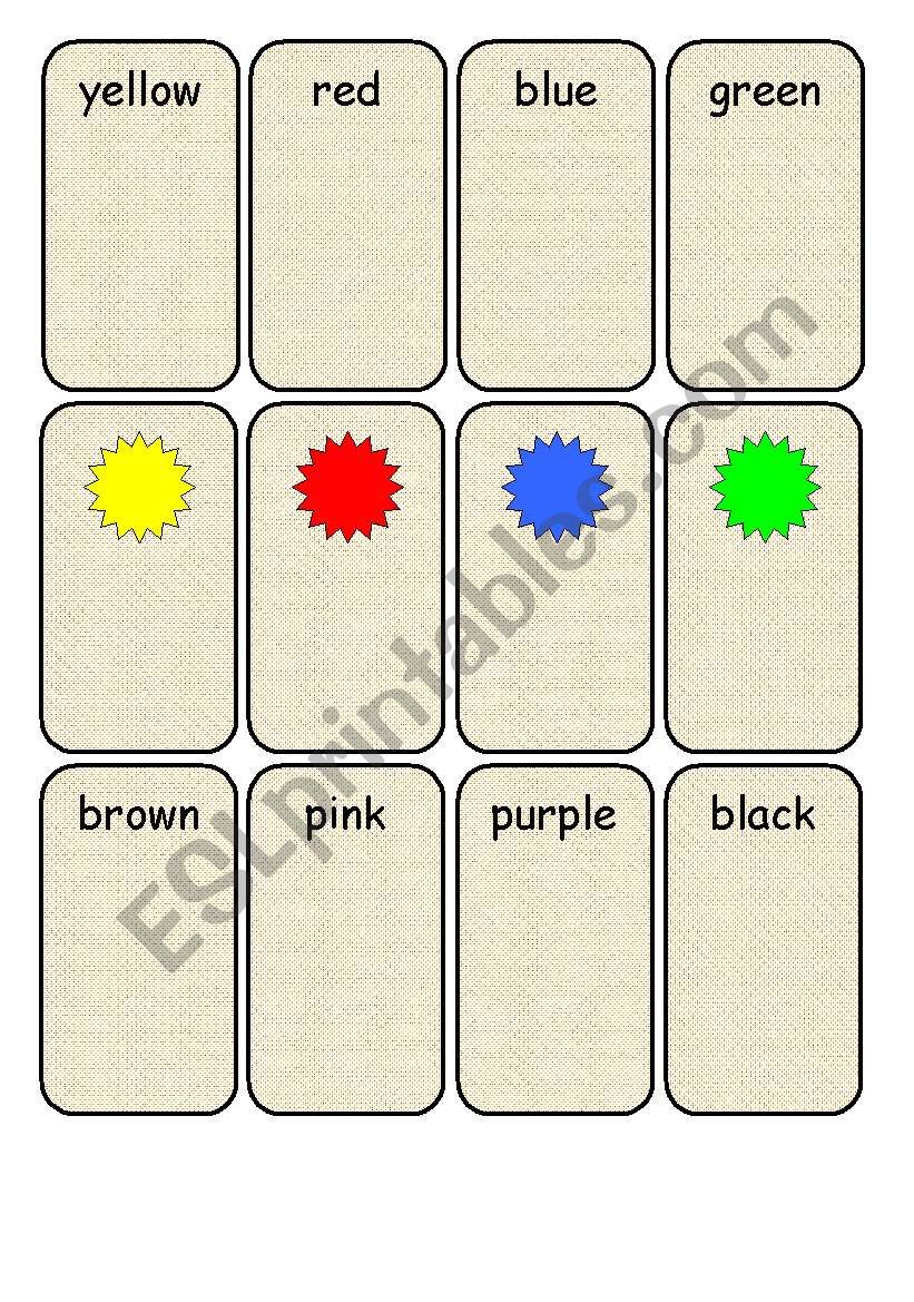 colors happy families worksheet