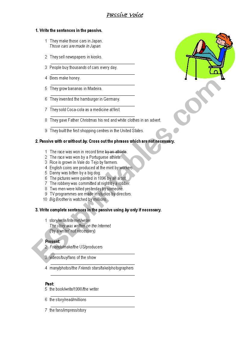 Passive voice worksheet