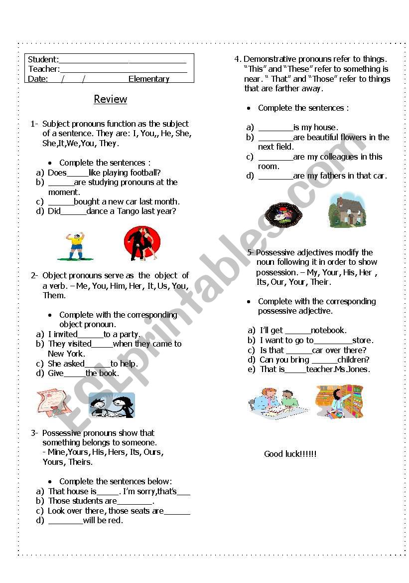 Review worksheet