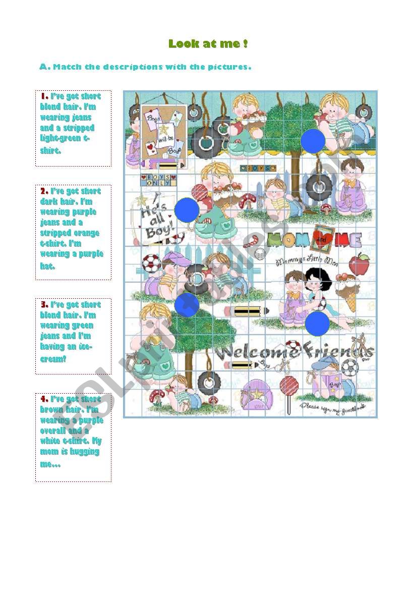 Boy´s clothes and hair worksheet Boy´s clothes and hair worksheet