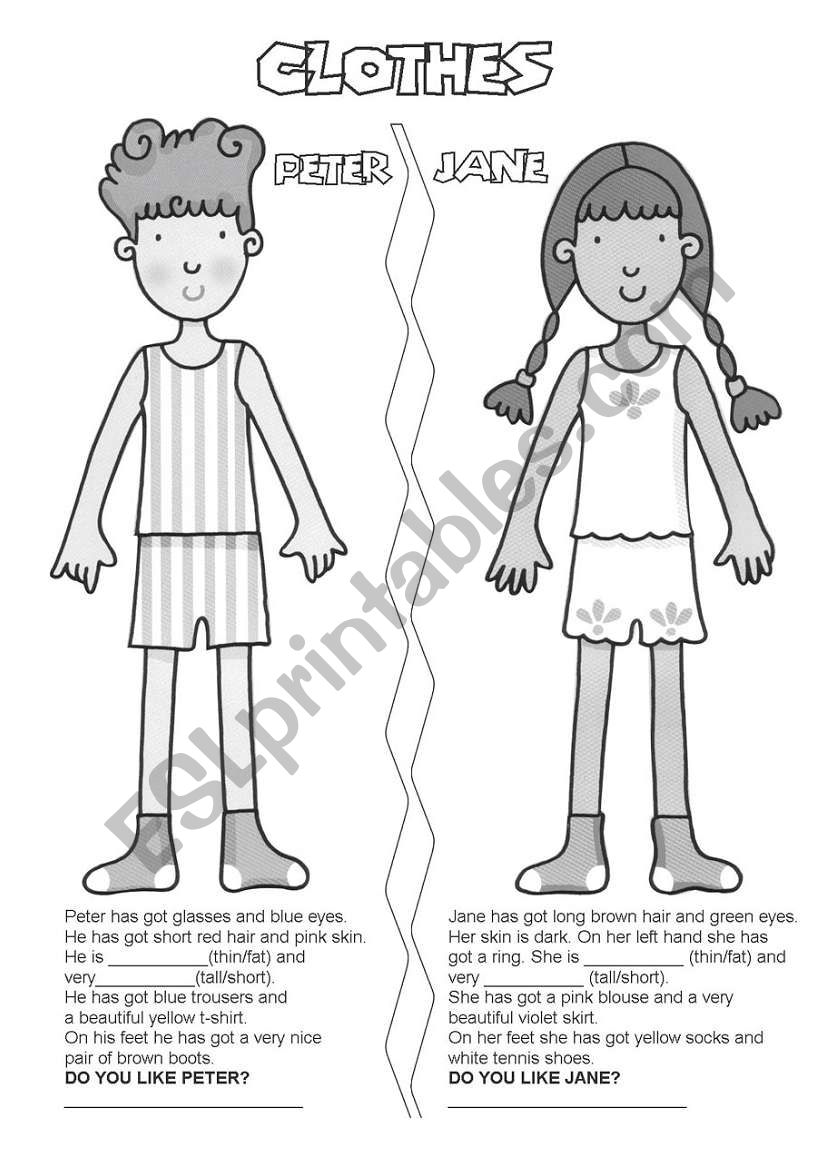 Dress them up! worksheet