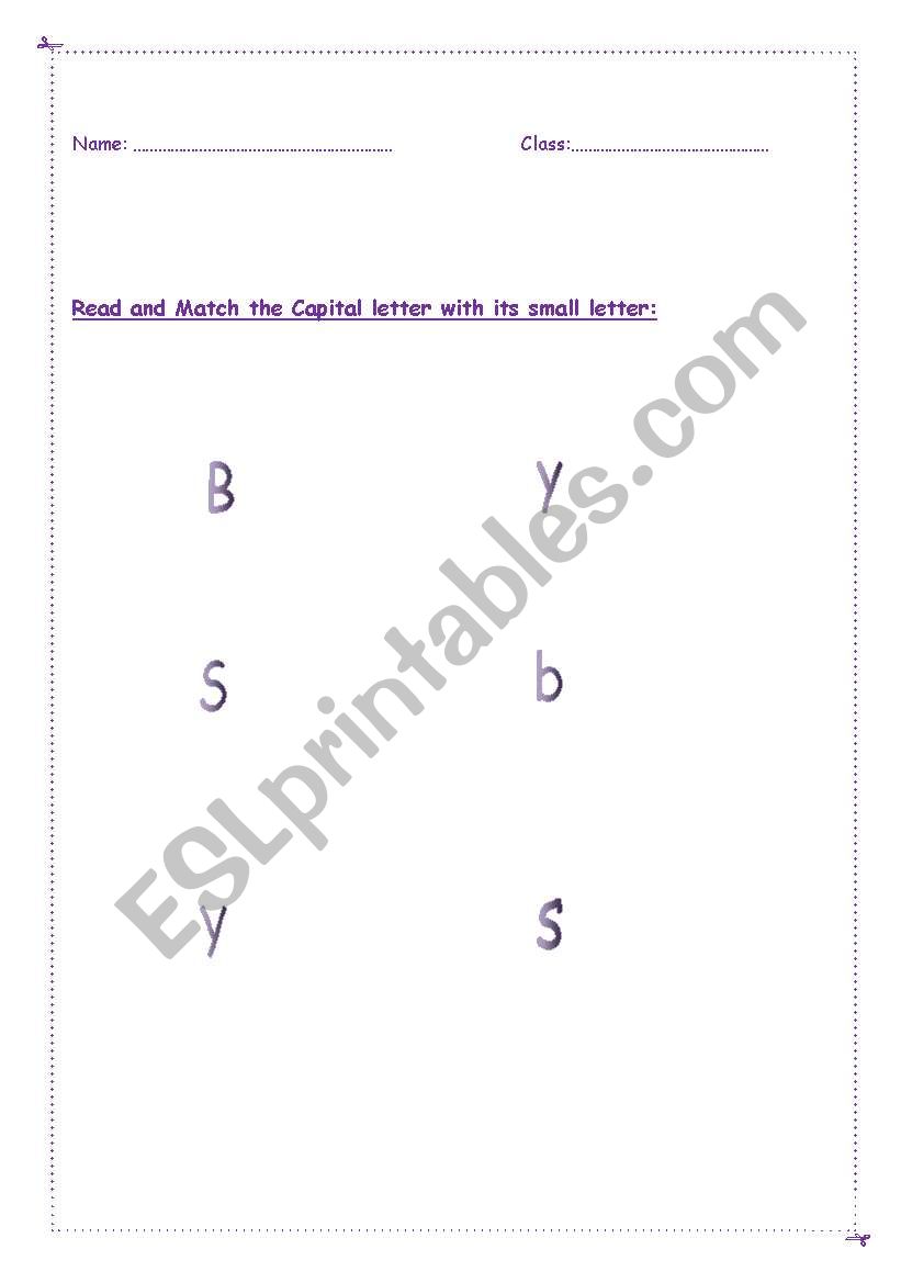 match capital letter with small letters2