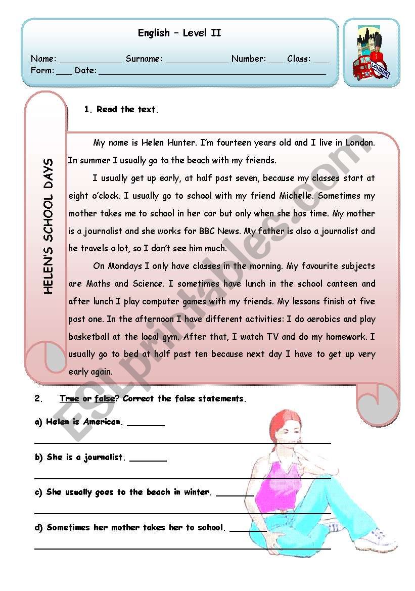 HELENS DAY - PAGES 1 AND TWO (THERES ANOTHER DOCUMENT WITH PAGES 3 AND 4)