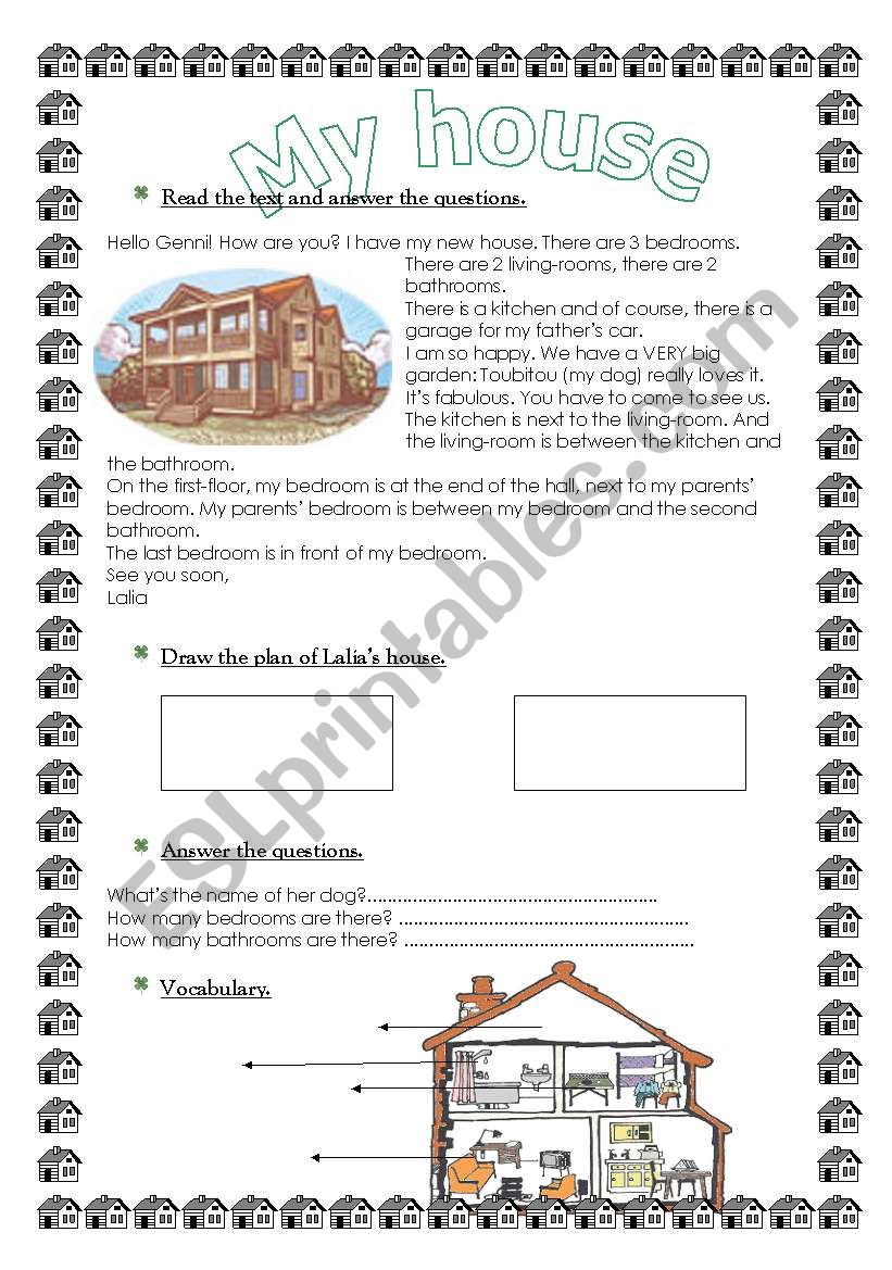 My house worksheet