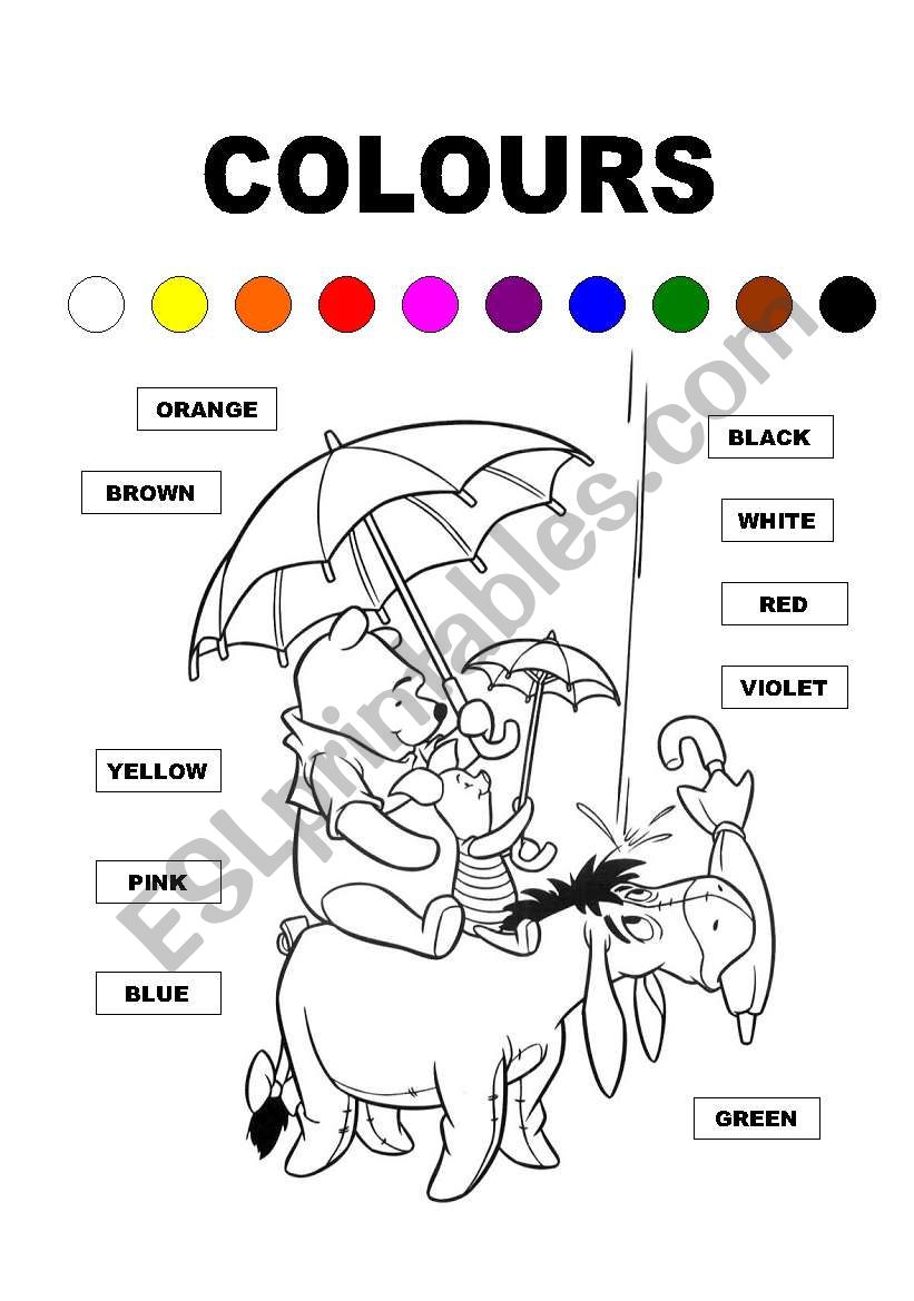 Colours - The Donkey worksheet