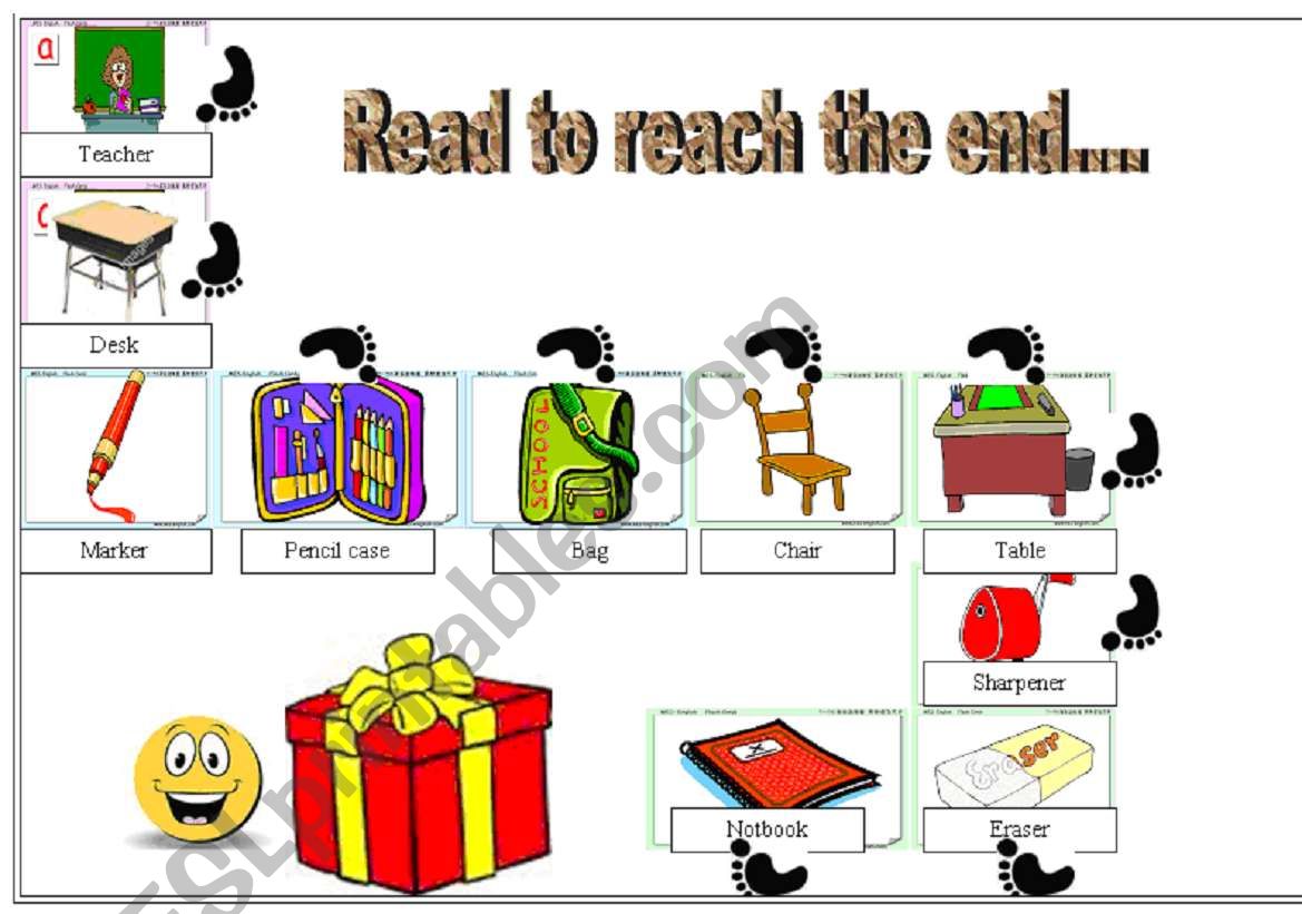 classroom  reading worksheet