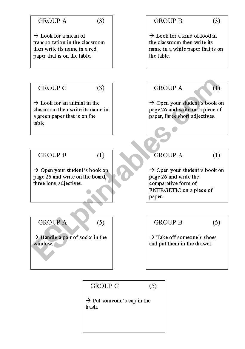 Treasure Hunting worksheet