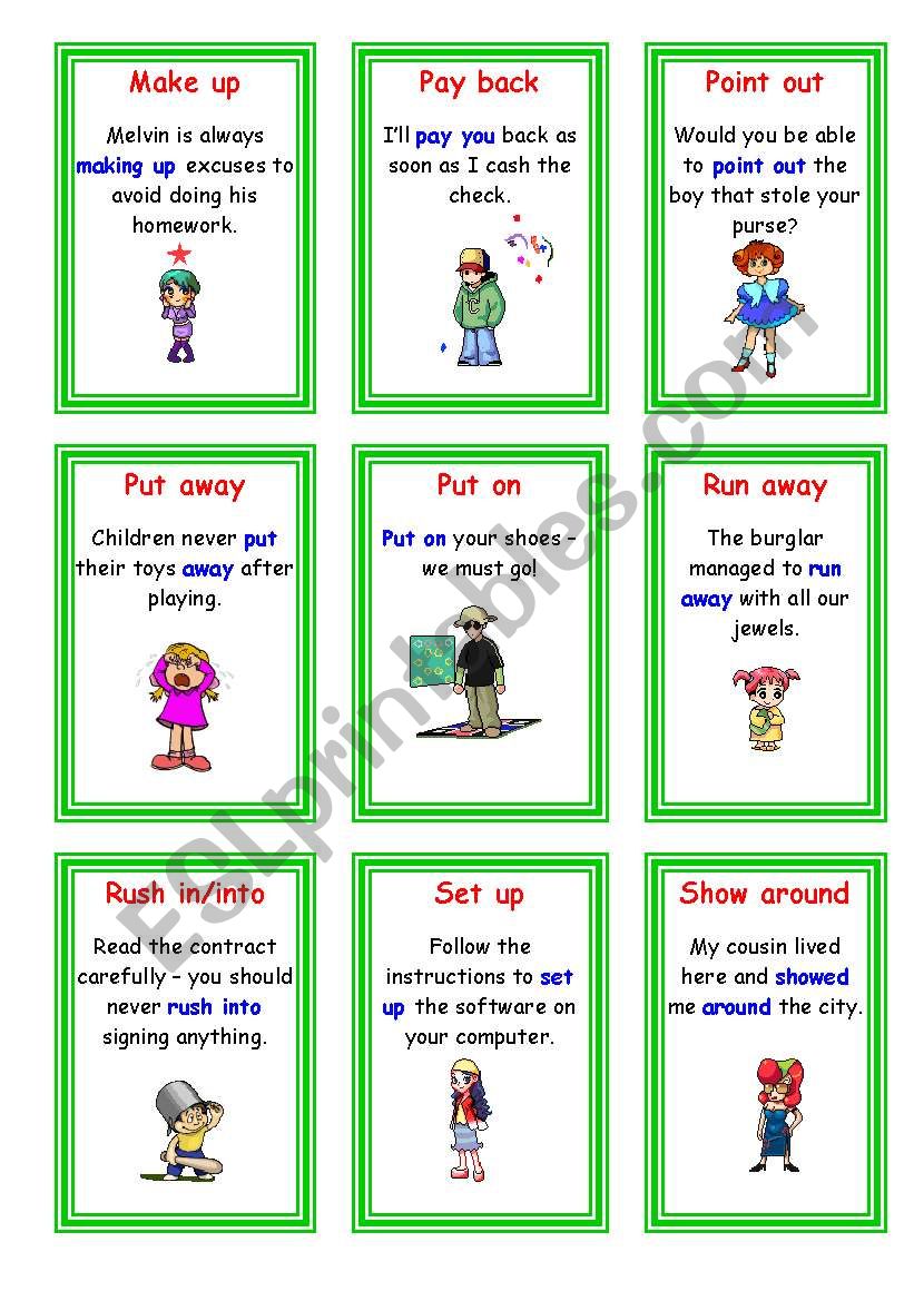 Phrasal Verbs (4-5) worksheet