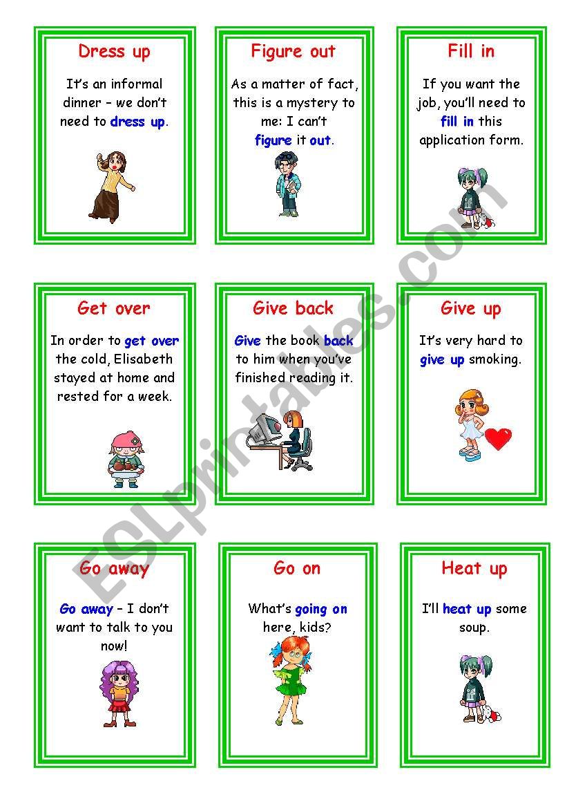 Phrasal Verbs - (2-5) worksheet