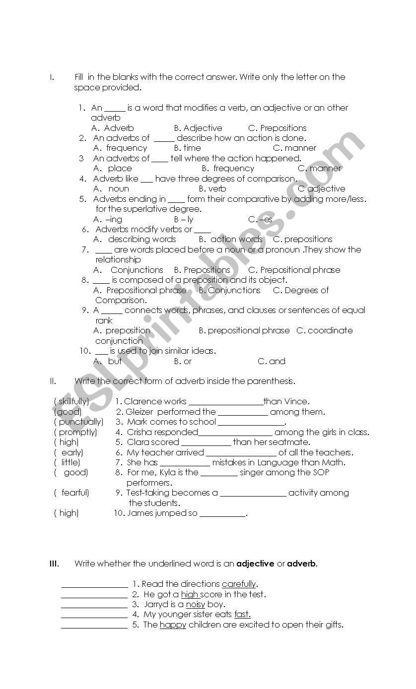 language worksheet