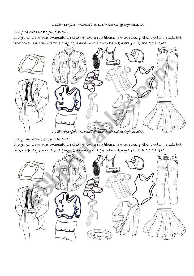 Color the Picture worksheet
