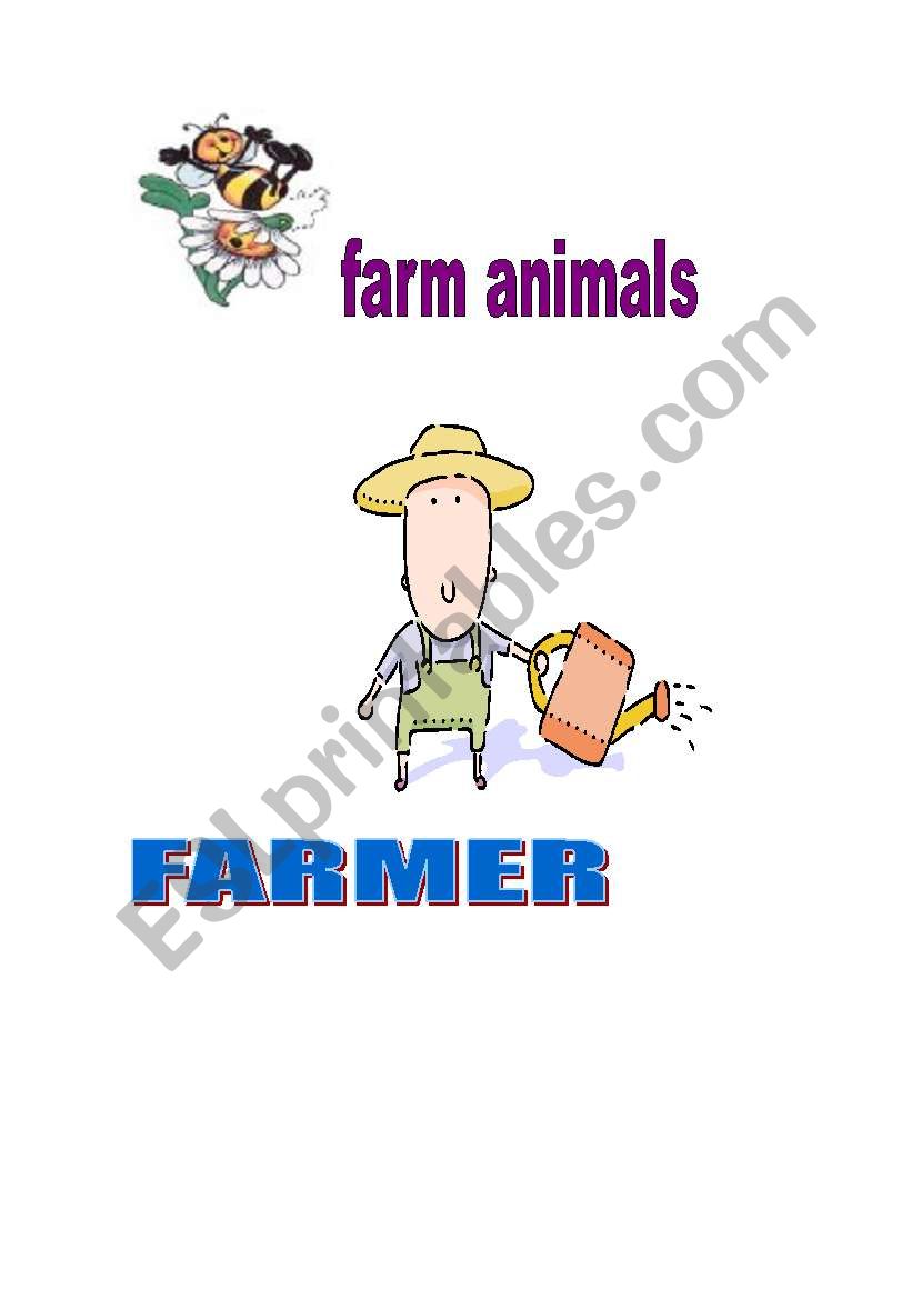 farm animals  worksheet
