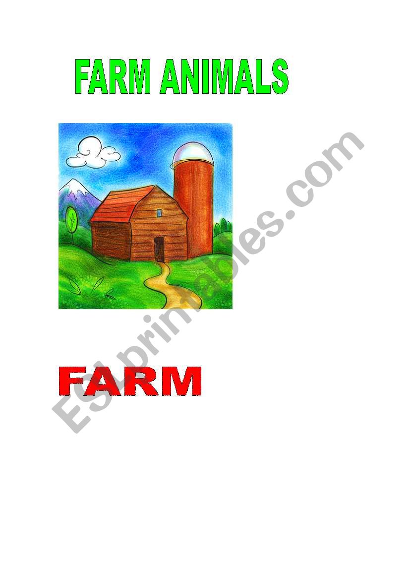 poster farm animals worksheet